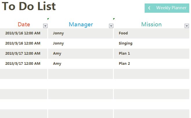 EXCEL of To Do List(Multi-person).xlsx | WPS Free Templates